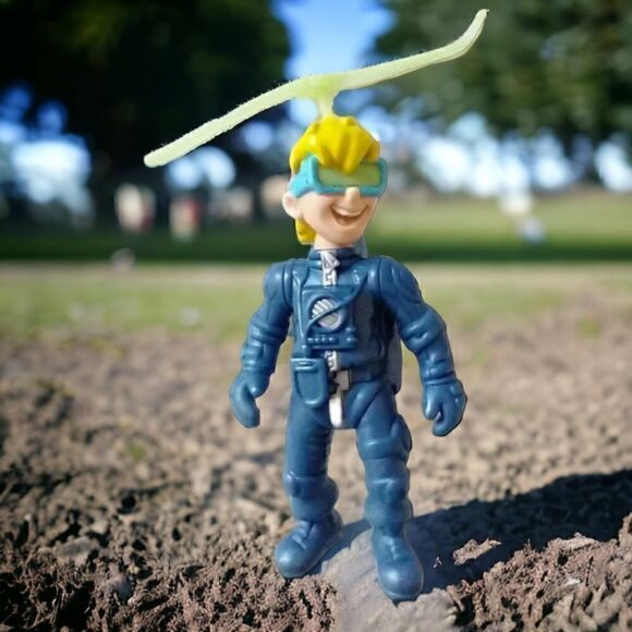 Vintage 1990 Kid Vid Cake Topper Figure Figurine Burger King Propeller Works - Picture 8 of 8